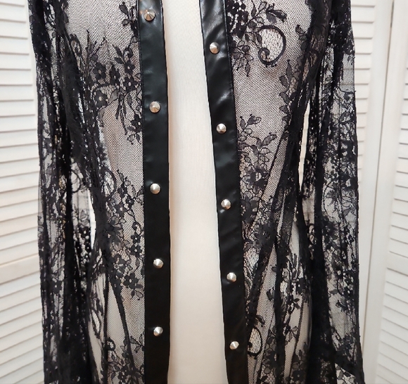 Dolls Kill Black Days Of Sin Duster Size S NWT - Picture 3 of 11